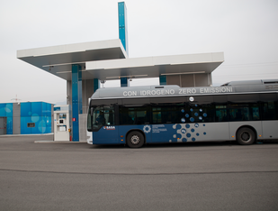 Hydrogen fueling station for buses in Bolzano, Italy.