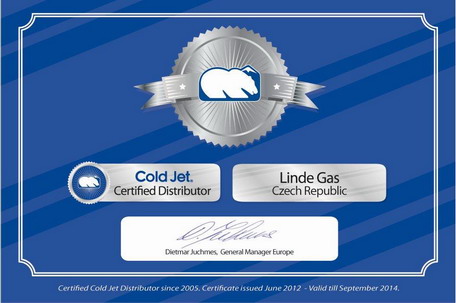 Certifikát Cold Jet